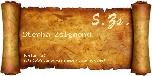 Sterba Zsigmond névjegykártya