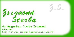 zsigmond sterba business card